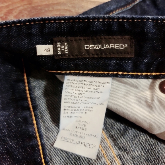 Dsquared2 Camo Jeans. Jungle Jim Blue. Size 32. Italian 48 - Picture 9 of 14